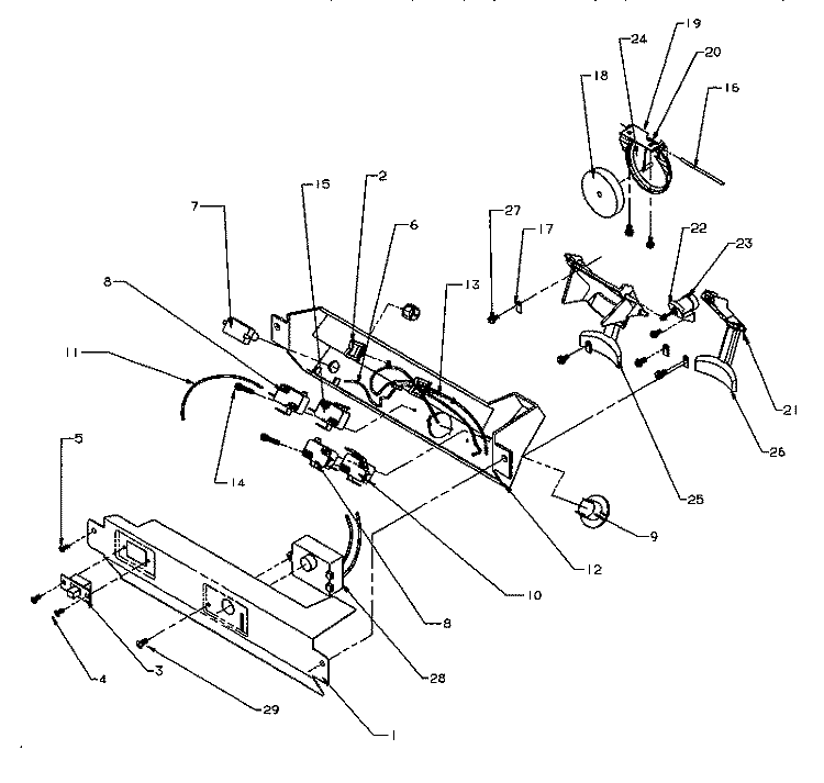 ICE & WATER CAVITY Diagram and Parts List for SRD25S5L P1190302W L Amana Refrigerator