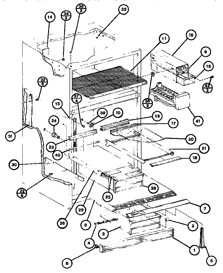 INTERIOR ACCESSORIES Diagram and Parts List for TL18G P7553510W Amana Refrigerator