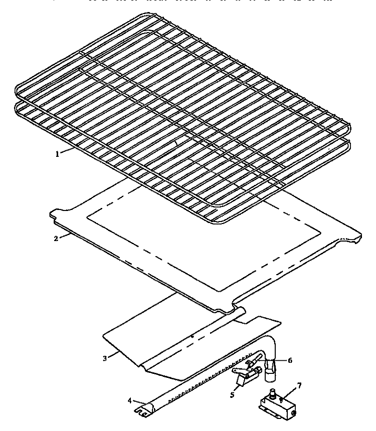 OVEN COMPONENTS Diagram and Parts List for RLN330UW P1142955N W Amana Cooktop