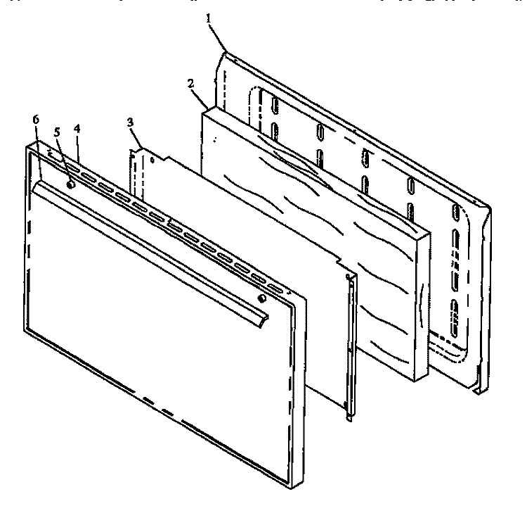 OVEN DOOR ASSY Diagram and Parts List for RLN330UW P1142955N W Amana Cooktop