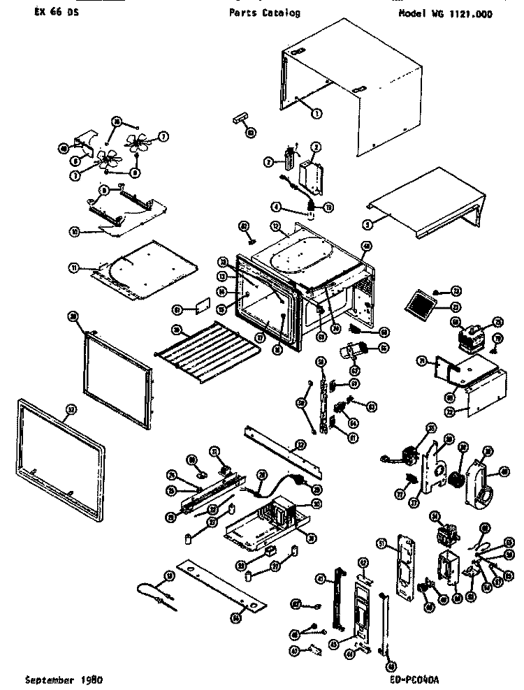 Page 1 Diagram and Parts List for WG1121000 WG1121.00 0 Amana Microwave