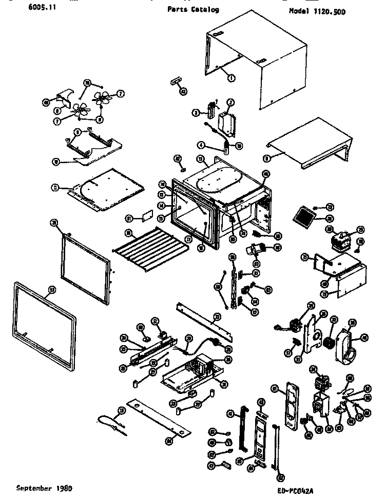Page 1 Diagram and Parts List for WG1120500 WG1120.50 0 Amana Microwave