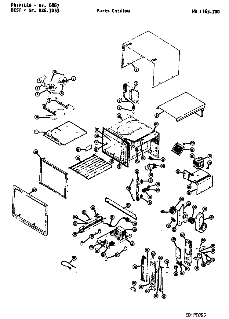 Page 1 Diagram and Parts List for WG1165700 WG1165.70 0 Amana Microwave