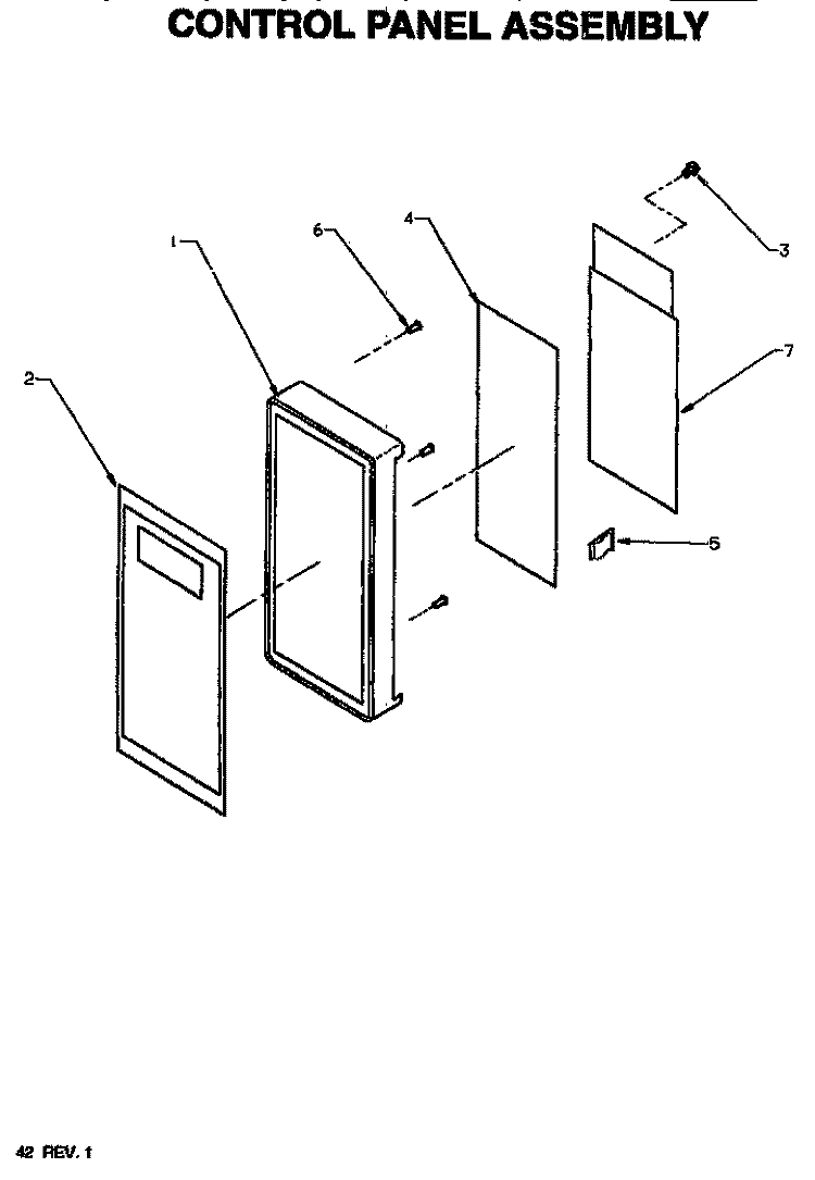 CONTROL PANEL ASSY Diagram and Parts List for E2900ST P1189401M Amana Microwave