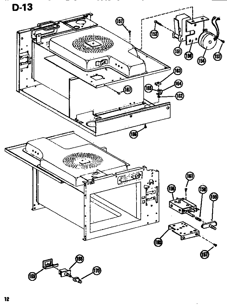 DEFROST Diagram and Parts List for EMR3 P7231803M Amana Microwave