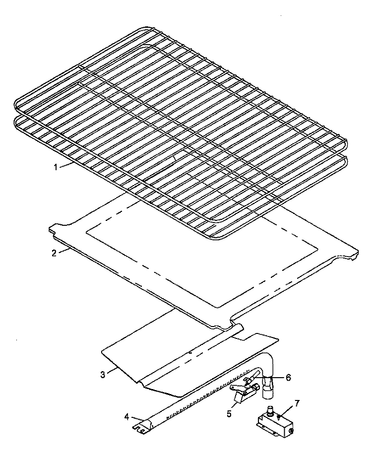 OVEN COMPONENTS Diagram and Parts List for SNP26ZZ0 P1142993N Amana Cooktop