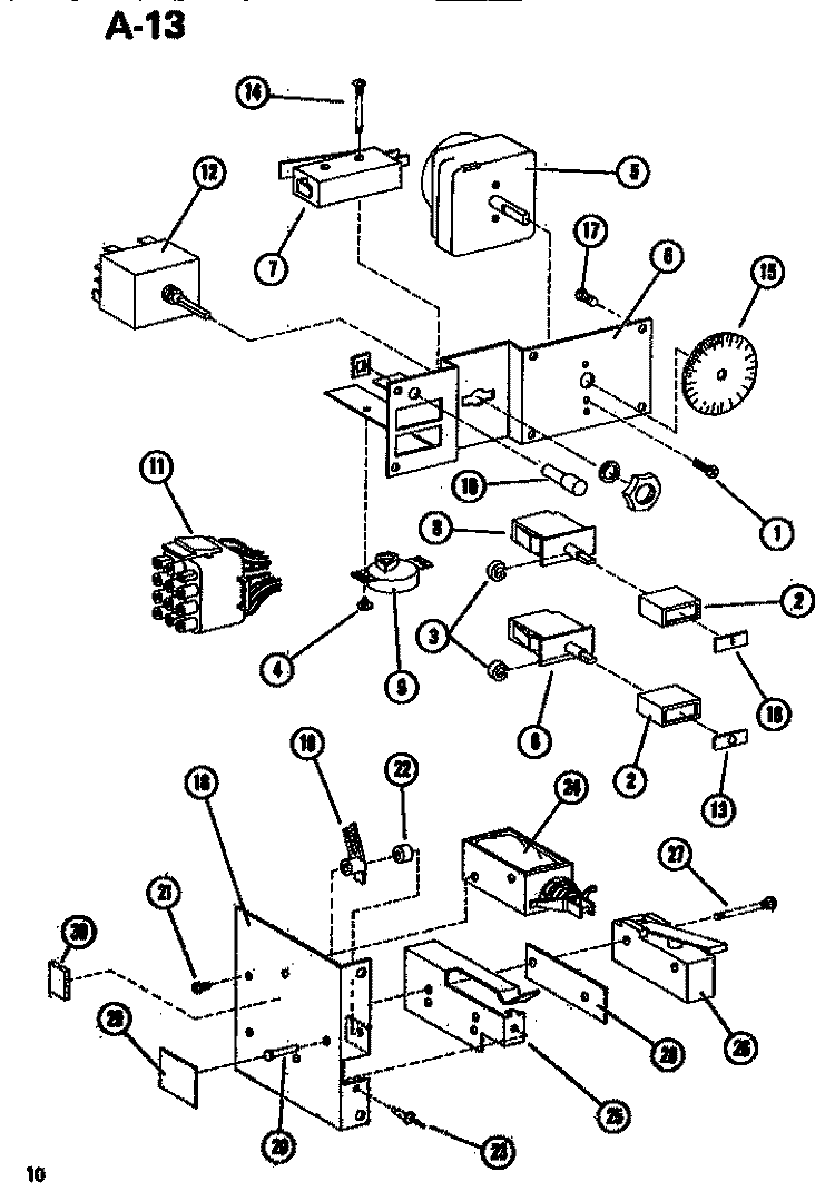 ELECTRICAL Diagram and Parts List for R51 P7311704M Whirlpool Microwave