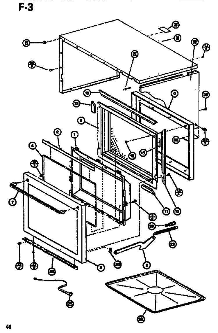 EXTERIOR Diagram and Parts List for RL59A P7547302M Amana Microwave