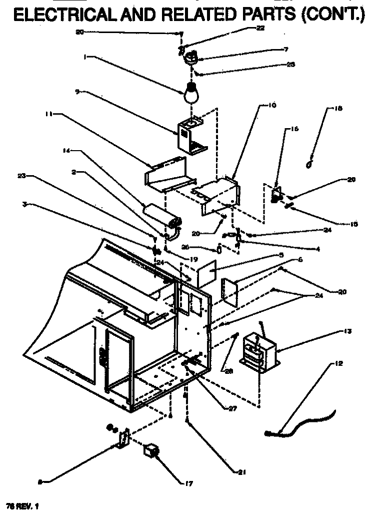 ELECTRICAL (CONT.) Diagram and Parts List for RS560I P1110911M Amana Microwave
