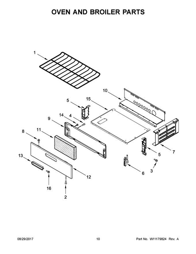 06 - Oven And Broiler Parts Diagram and Parts List for AGR4230BAW3  Amana Range