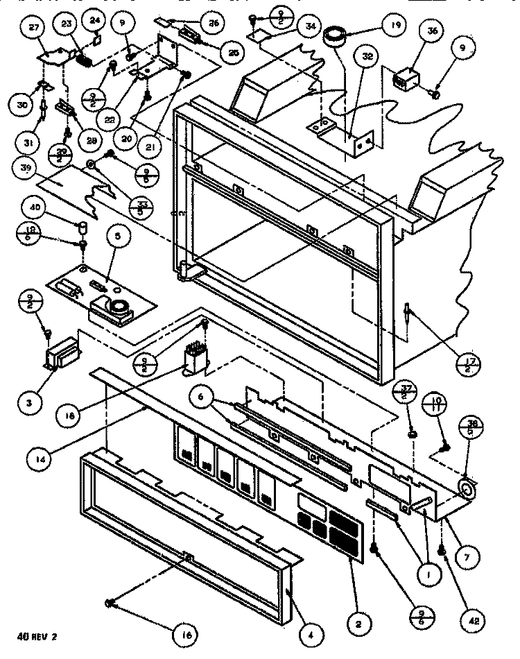 CONTROL ASSY Diagram and Parts List for RC514SE P7836201M Amana Microwave