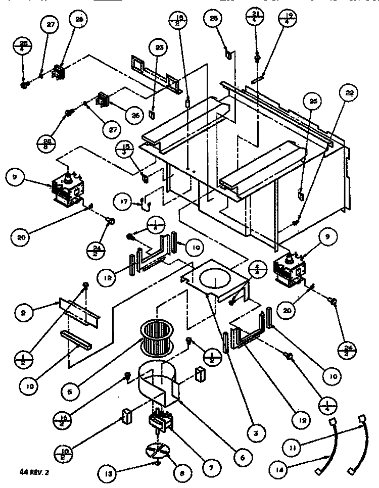 ELECTRICAL ASSY Diagram and Parts List for RC514SE P7836201M Amana Microwave
