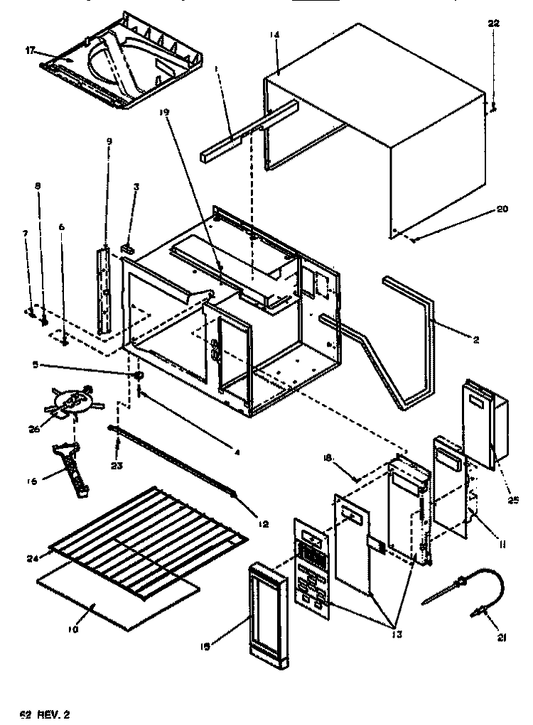 CHASSIS ASSY Diagram and Parts List for RS520B P1138804M Amana Microwave