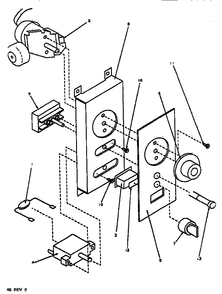 CONTROL PANEL Diagram and Parts List for RS520B P1138804M Amana Microwave