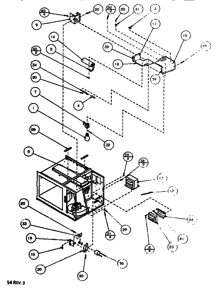 Page 3 Diagram and Parts List for RFS58MP P1119201M Amana Microwave