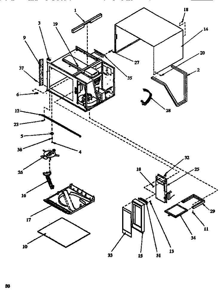Page 2 Diagram and Parts List for RFS59MP P1119208M Amana Microwave