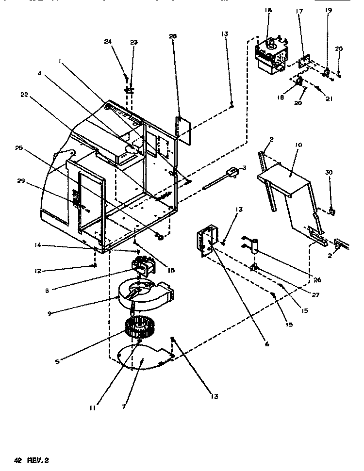 Page 4 Diagram and Parts List for RCS850MPB P1158103M Amana Microwave