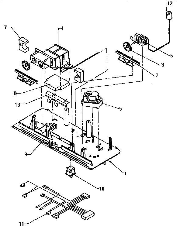 Control Assembly Diagram and Parts List for TX18R-P1158412W  Amana Refrigerator
