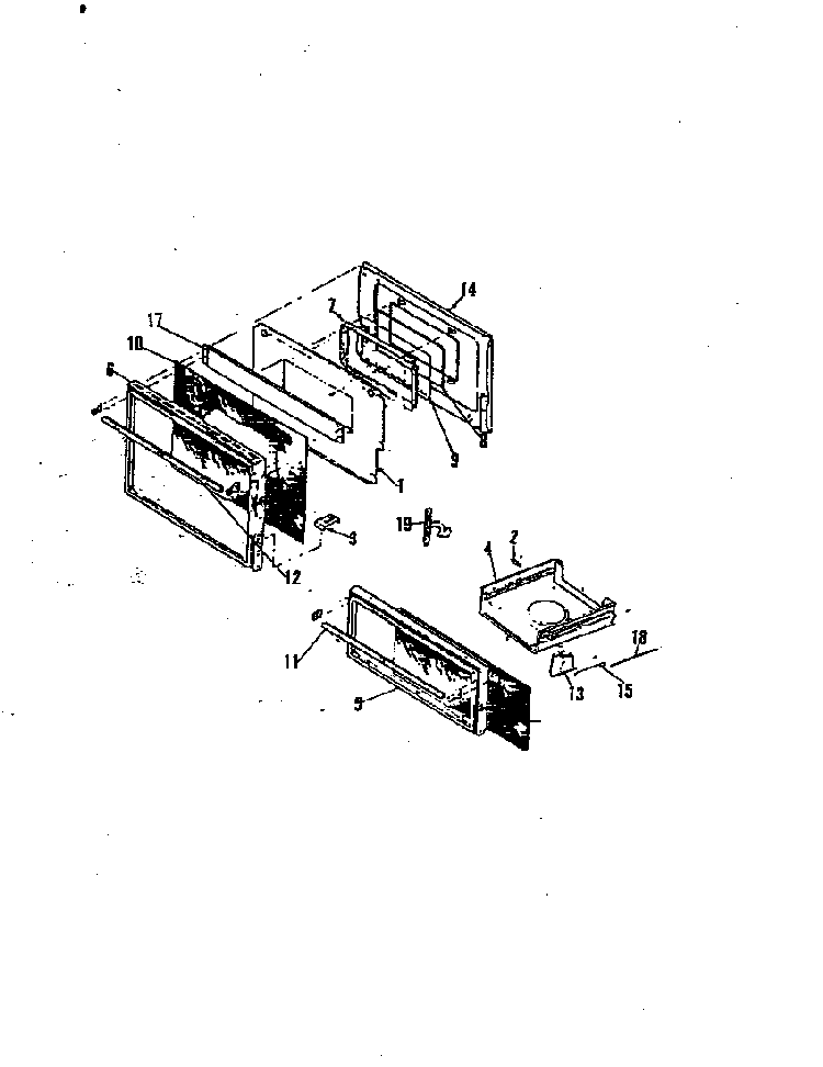 Door Diagram and Parts List for 31FK-3KLX  Magic Chef Range