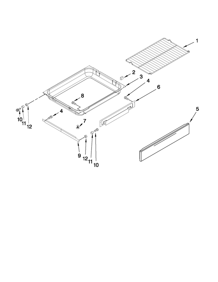 Drawer And Rack Parts Diagram and Parts List for MGRH865QDB1  Maytag Range