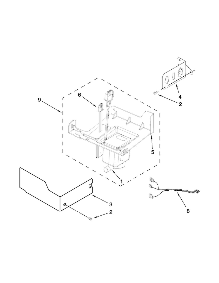 Pump Parts Diagram and Parts List for JIM158XXRS2  Jenn-Air Ice Maker