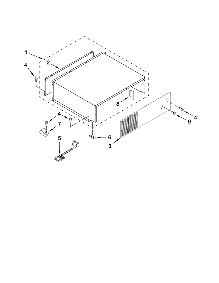 Top Grille And Unit Cover Parts Diagram and Parts List for JB36NXFXLW01  Jenn-Air Refrigerator