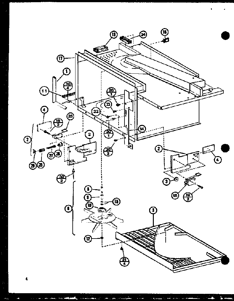 Antenna Assembly Diagram and Parts List for RS-7A P75589-8M Amana Microwave