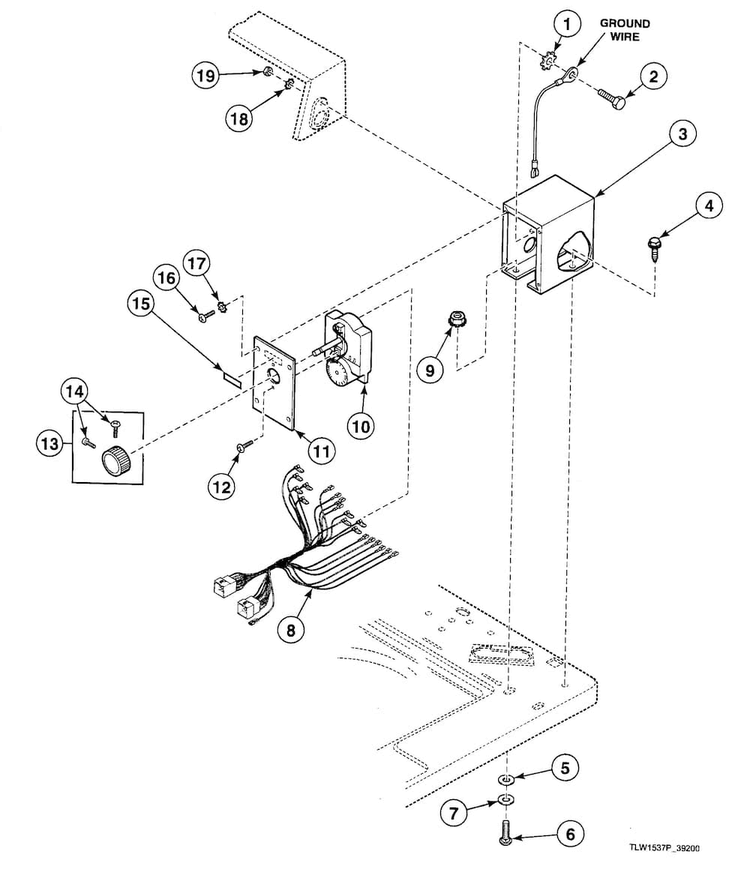 Timer Assy Diagram and Parts List for SWT021WN  Speed Queen Washer