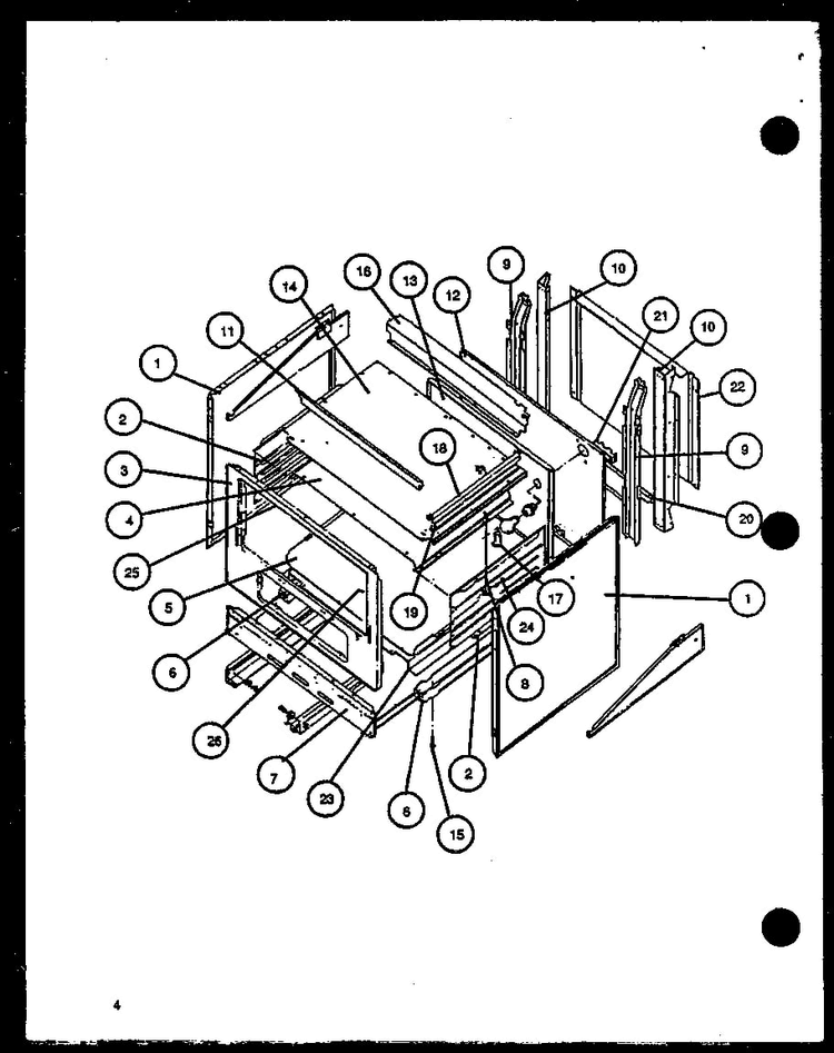 Section 6 Diagram and Parts List for CBE26FCW P1137949NW Amana Range