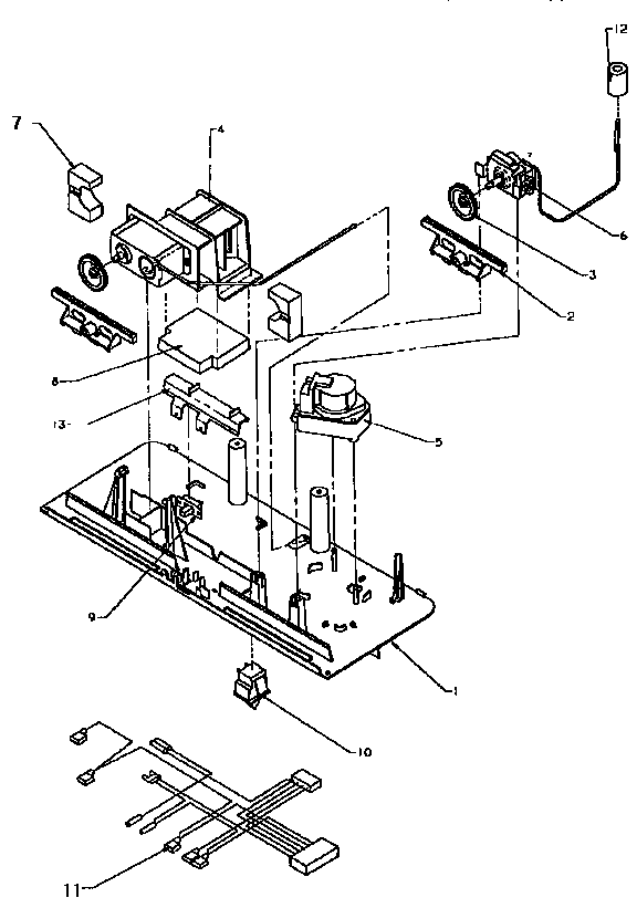 Control Assembly Diagram and Parts List for THI18S3W-P1195401W  Amana Refrigerator