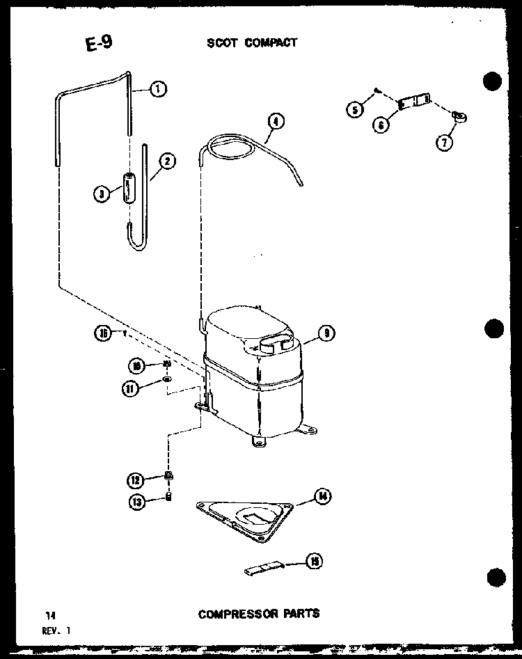 Scot Compact Diagram and Parts List for 113-3HEW P67231-20R Amana Air Conditioner