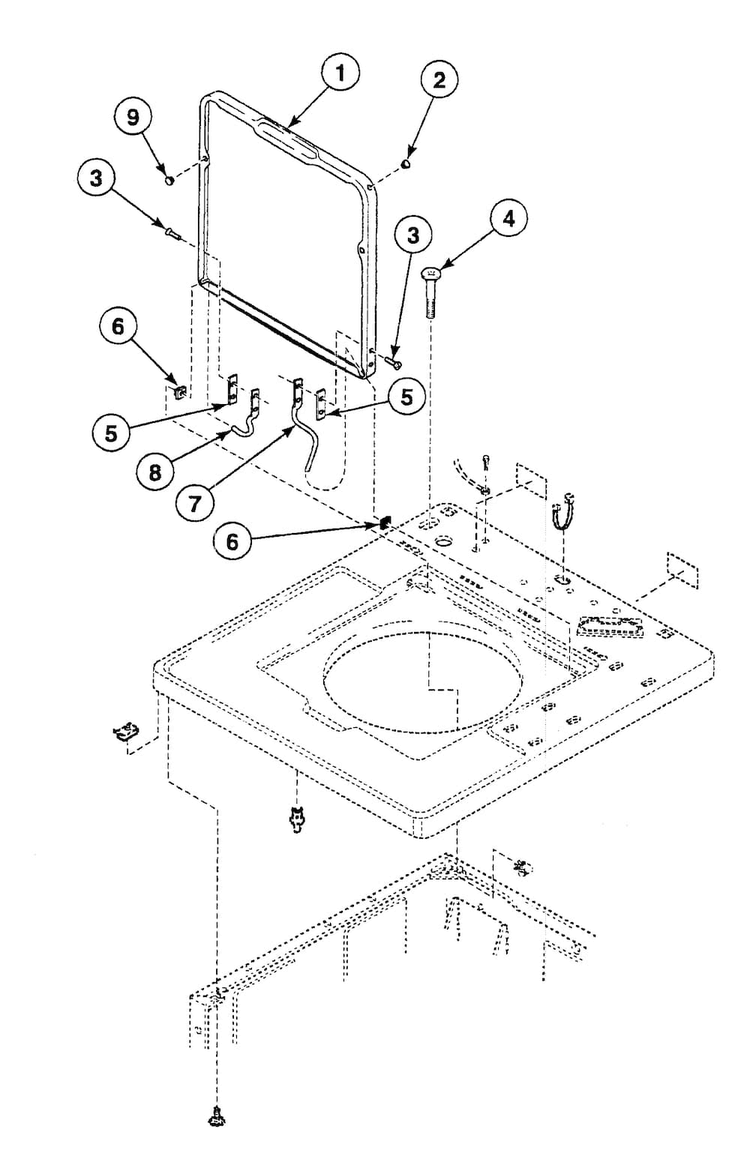 Lid Assy Diagram and Parts List for SWT2A0WN1124  Speed Queen Washer
