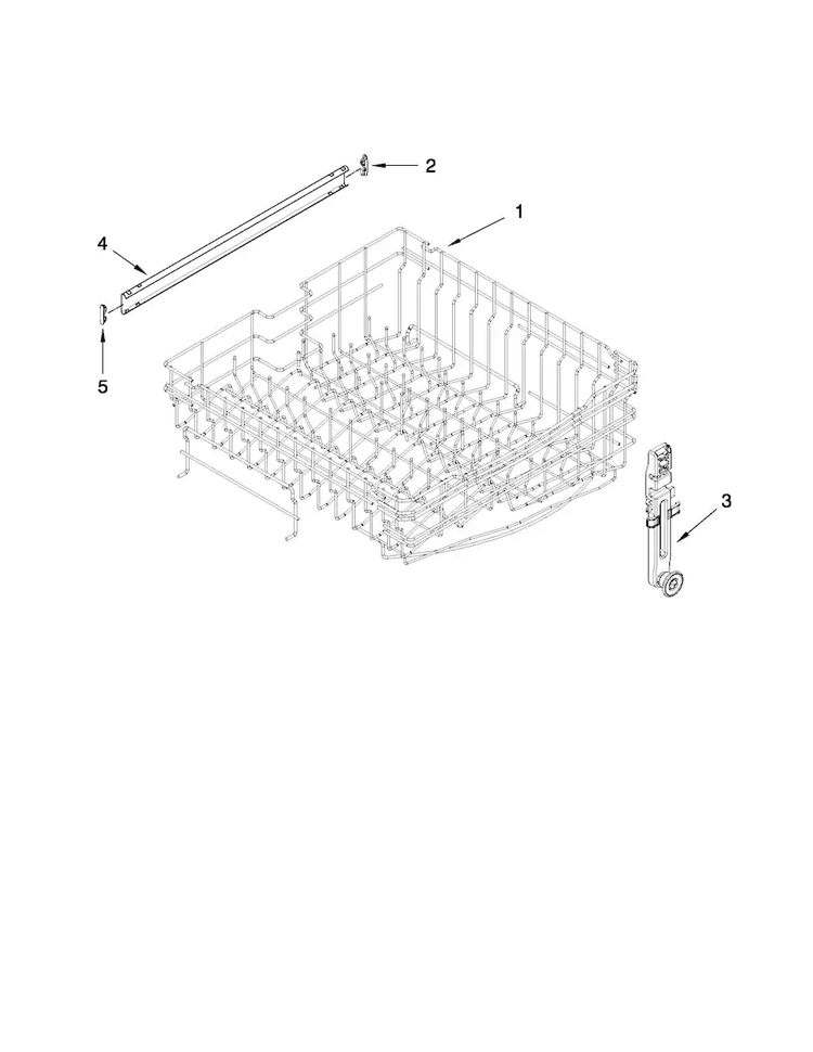 Upper Rack And Track Parts Diagram and Parts List for MDB7759AWB2  Maytag Dishwasher