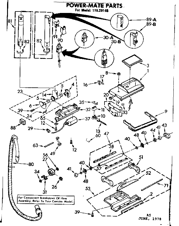 Power Mate Diagram and Parts List for 11629145  Kenmore Filters & Accessories