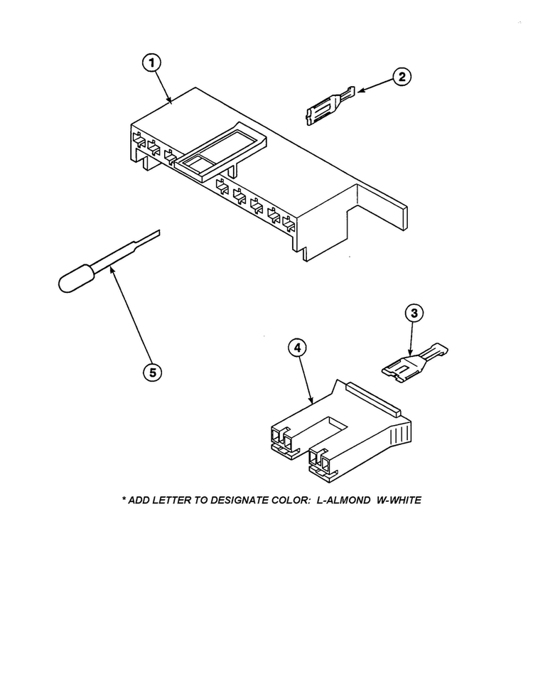 Motor Connection Blocks/terminals Diagram and Parts List for CW9203W3-PCW9203W3A  Amana Washer