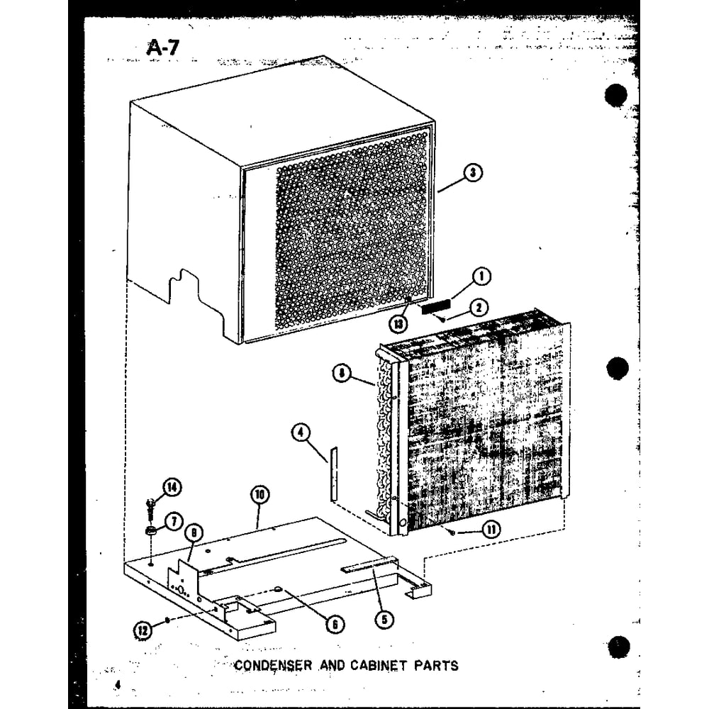 Condenser And Cabinet Parts Diagram and Parts List for CR25-1 P67850-5C Amana Air Conditioner