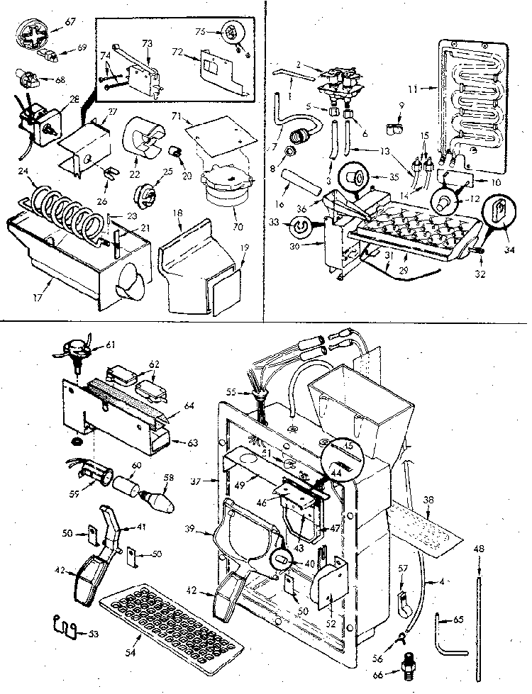 Refrigerator/ice Maker Diagram and Parts List for JRT214B M7C54A Jenn-Air Refrigerator