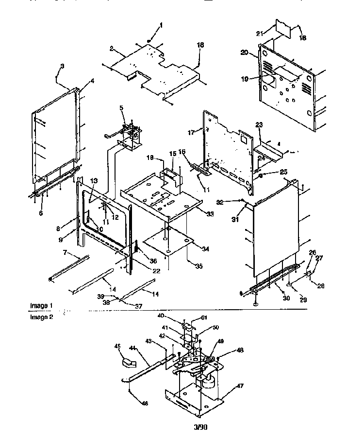 Cabinet Diagram and Parts List for ARG7200W-P1143323NW  Amana Range