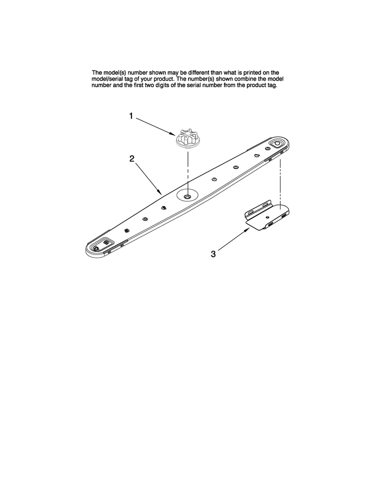Lower Washarm Parts Diagram and Parts List for JDB1095AWS41  Jenn-Air Dishwasher