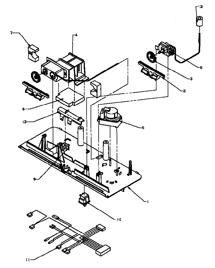 Control Assembly Diagram and Parts List for TC18A3L-P1181812WL  Amana Refrigerator