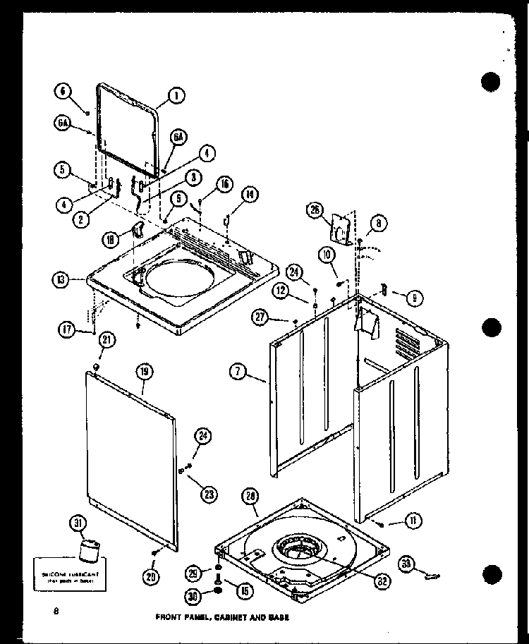 Section 2 Diagram and Parts List for CW2303G P1122908WG Amana Washer