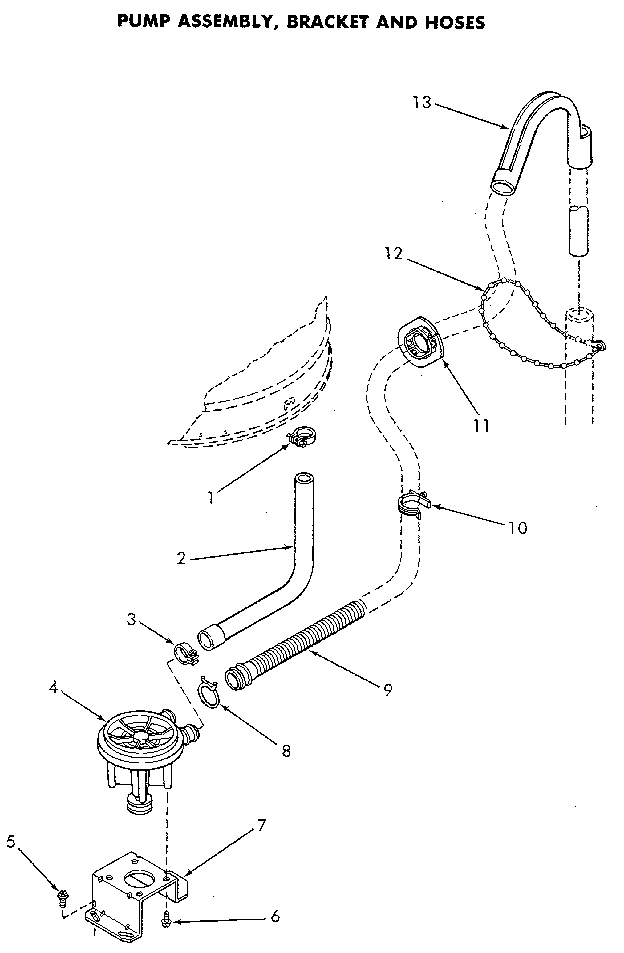 Pump Assembly Diagram and Parts List for NA4821W33731  Speed Queen Washer