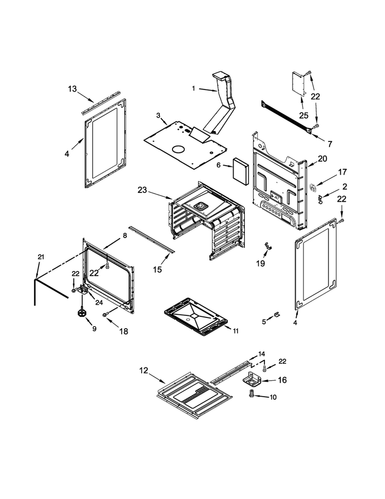 Chassis Parts Diagram and Parts List for AGR3130BAW0  Amana Range
