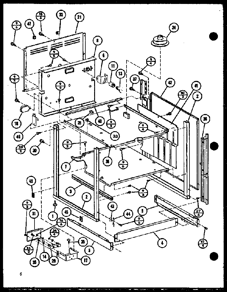 Section 2 Diagram and Parts List for ARR-201 P85450-4S Amana Range