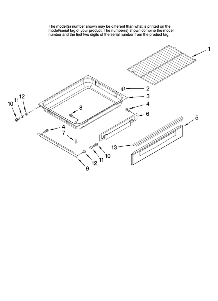 Drawer And Rack Parts, Optional Parts Diagram and Parts List for MGRH865QDS1  Maytag Range