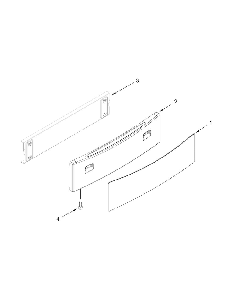 Drawer Parts Diagram and Parts List for JES9800CAS02  Jenn-Air Range