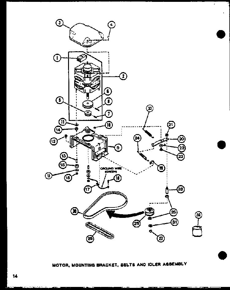 Section 9 Diagram and Parts List for LW3903W P1110506W Amana Washer