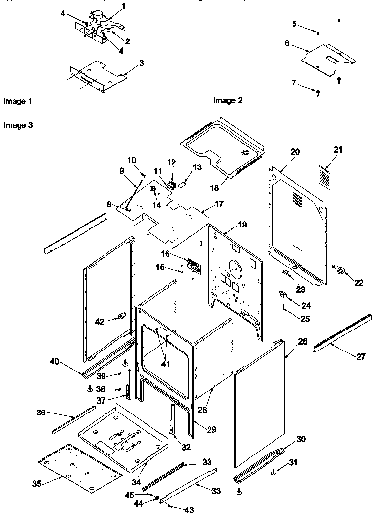 Cabinet Diagram and Parts List for ZRRSC8050E-P1130653NE  Amana Range