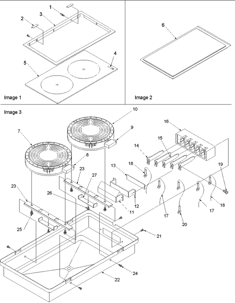 Glass Cooktop - All Cc12 Diagram and Parts List for CARDS801E-P1131925NE  Amana Range