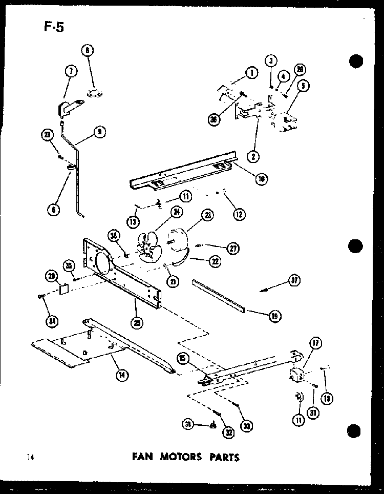 Fan Motors Parts Diagram and Parts List for TL20F-P75288-15W  Amana Refrigerator